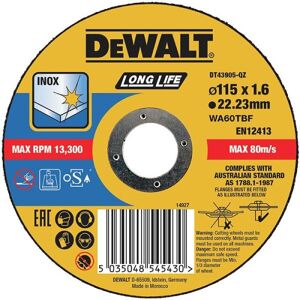 Dewalt Dt43905 Kapskiva Thin Cutting 115 X 1,6 Mm, Kapa, Slipa & Polera