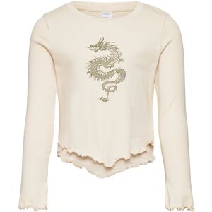 Top Long Sleeve With Mesh Tops T-shirts Long-sleeved T-shirts Cream Lindex