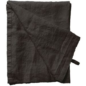 Håndklæde-Hør Basic-Vasket Home Textiles Bathroom Textiles Towels Black Au Maison