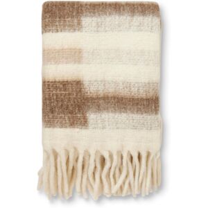 Jakobsdals Striped Mohair Pläd Grå/vit