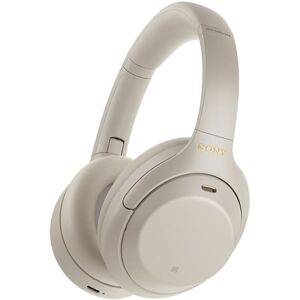Sony WH-1000XM4 - Hörlurar med mikrofon - fullstorlek - Bluetooth - trådlös, kabelansluten - NFC - aktiv brusradering - 3,5 mm kontakt - silver