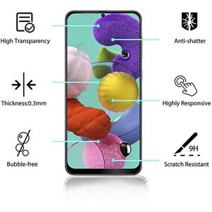 Samsung Galaxy A71 Skärmskydd 2.5D Ram 9H 0,3mm HD-Clear