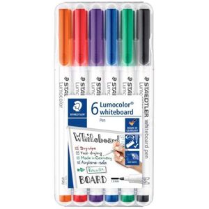 Whiteboardmarker Staedtler Lumocolor rund 1.0 mm med 6 stk. ass. farver