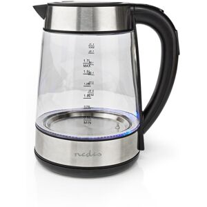 Nedis Vatten kokare 1.7 l Glas Transparent 60,70,80,90,100 °C Temperatur indikator Roterbar 360 grader Dolt värmeelement Strix® kontro