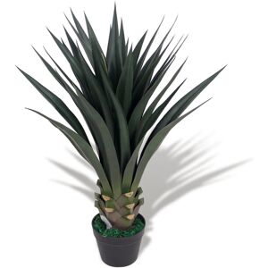 17 Stories Floor Yucca Plant in Pot 85cm H