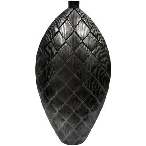 Ivy Bronx Covadonga Gunmetal Finish Polyresin Floor Vase Black;Gunmetal 51cm H x 26.5cm W x 12cm D