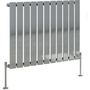 Belfry Heating Acworth Horizontal Flat Panel Radiator Chrome 600mm H X 748mm W X 52mm D