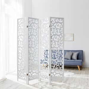 House of Hampton Caius Wood Room Divider White 175cm H X 173cm W X 2.2cm D