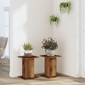 vidaXL Plant Stand - Set of 2 Old Wood