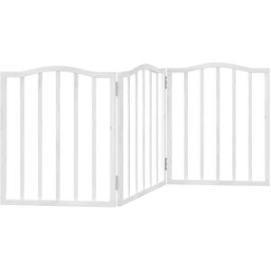 Archie & Oscar Dog Gate Foldable 3 Panels 150 Cm Poplar Wood White 60cm H x 150cm W x 2cm D