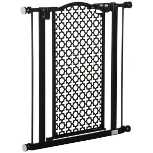 PawHut Pet Safety Gate black 76.2 H x 68.0 W x 2.0 D cm