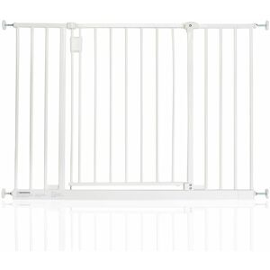 Latitude Run Extra Wide Hallway Dog Gate, Pressure Fit Pet Gate, Puppy Safety Barrier for Hallways and Wide Spaces, Easy Installation White 103-109 cm