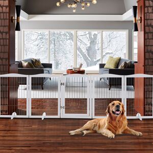 Archie & Oscar Free Standing Pet Gate White 280cm