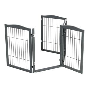 Archie & Oscar Free Standing Pet Gate gray 80.0 H x 224.0 W cm