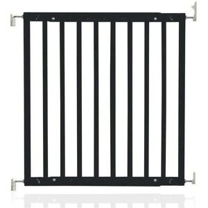 Archie & Oscar Wall Mounted Pet Gate Black 75cm H X 105.5cm W X 2cm D
