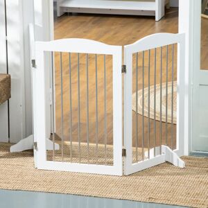 PawHut Free Standing Pet Gate blue 80.0 H x 154.0 W x 30.0 D cm