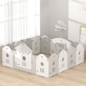 Harriet Bee Rayleigh Baby Gate White;Grey 58cm H X 160cm W X 160cm D
