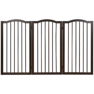 Archie & Oscar Coley Free Standing Pet Gate brown/gray 2.0 H x 153.0 W x 93.0 D cm