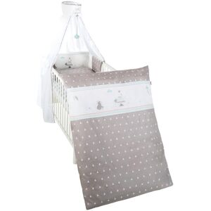 roba Indibär 4 Piece Cot Bedding Set Grey