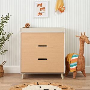 Tutti Bambini Fika Chest Changer Light Oak/White Sand 82cm H X 80cm W X 51.5cm D