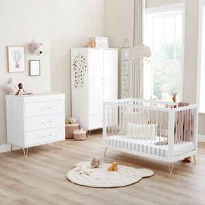 Babymore Kimi Acrylic 3 Piece Nursery Room Set White