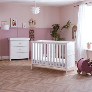 Obaby Evie Mini 2 Piece Room Set - Cashmere White 60 x 120 cm