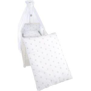 roba Little Stars 4 Piece Cot Bedding Set White