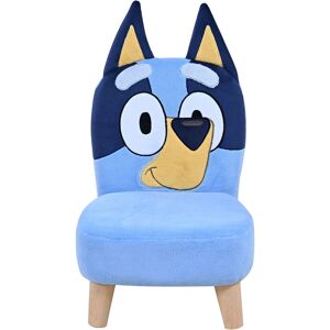 Bluey Plush Chair, Kids Upholstered Chair, Comfortable Kids Seat for Bedroom, Nursery & Playroom, Soft Fabric, Sturdy Build Blue 44.5cm H X 35cm W X 32cm D