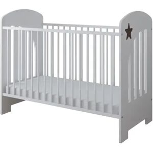 Harriet Bee Epperson Cot with Mattress White/Nut