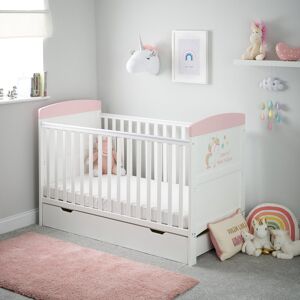 Obaby Grace Inspire Cot Bed & Underdrawer - Unicorn Round