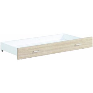BabyMore Luno Veni Under Cot Bed Drawer Oak/White UK Toddler - DE 70 x 140 cm