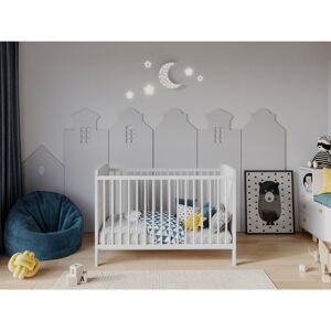 Harriet Bee Arpad Cot Bed white 88.0 H x 65.0 W x 124.0 D cm