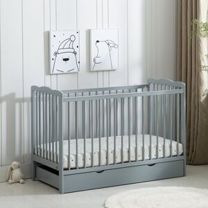 Mack + Milo Chenoweth Cot Bed with Mattress Grey Mini