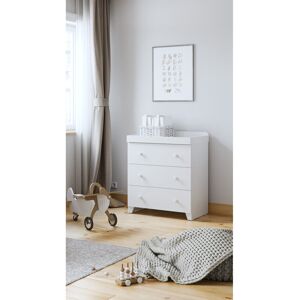 Little Acorns Classic Changing Unit White 95cm H X 80cm W X 50cm D