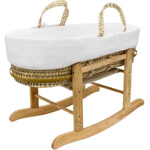 Harriet Bee Dido Rocking Moses Basket Stand white/brown 30.0 H x 47.0 W x 86.0 D cm