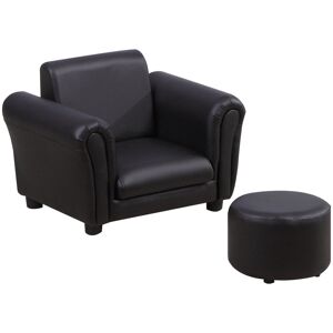 Harriet Bee Dajad Children's Chair and Ottoman Black 41cm H X 54cm W X 42cm D