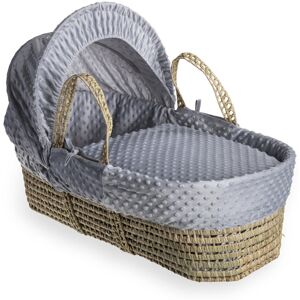 Clair De Lune Dimple Palm Moses Basket Grey 24cm H X 28cm W X 75cm L