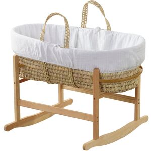 Kinder Valley Rocking Moses Basket Stand White/Beige 30cm H X 47cm W X 86cm L