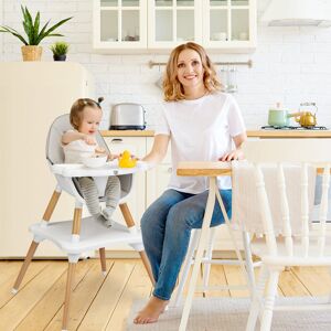Isabelle & Max 4 In 1 Baby High Chair Infant Child Feeding Seat Highchair Food Tray Safety Belt