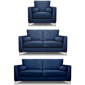 Metro Rufina 3 - Piece Living Room Set Navy 3