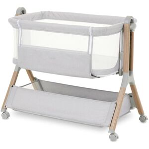 Obaby Cloud Bedside Crib - Oatmeal Grey 81.6cm H X 52cm W X 100cm L