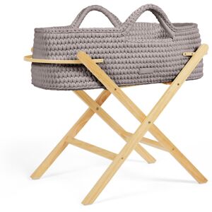Ickle Bubba Nova Moses Basket & Stand - Pine Tawny 76cm H X 48cm W X 82cm L