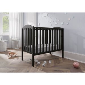Harriet Bee Waffi Space Saver Cot Black With Mattress Black Mini