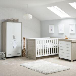Obaby Nika 3 Piece Room Set with Under drawer Grey 70 x 140 cm