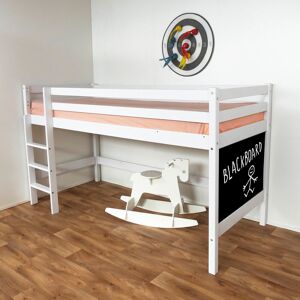 Isabelle & Max Matthes Hardwood Mid Sleeper Bed with Blackboard White Cot Bed / Toddler (70 x 140cm)
