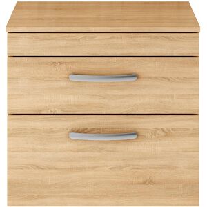 Nuie Athena Gloss White 60cm Wall-Mounted Vanity Unit Base Only Gloss Grey