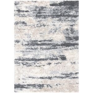 Rio Stonesfield Abstract Grey Area Rug Grey Rectangle 91 x 152 cm