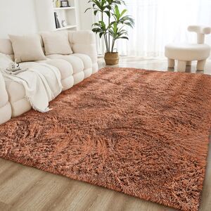 SUPREME BEDDING LTD Machine Tufted Shag Area Rug Rust Rectangle 160 x 230cm