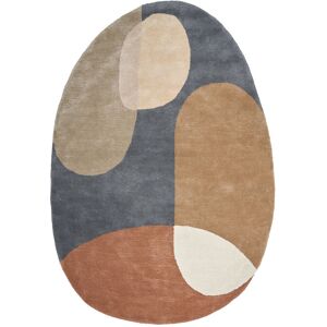 Isabelline Viscose Area Rug 160 x 230 cm Multicolour Delfina Black;Brown;Beige 160cm W X 230cm L