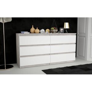 17 Stories Spacious, modern style 6-Drawer Chest of Drawers, 154 cm W x 79,9 cm H x 42,2 cm D Grey 79.9cm H X 154cm W X 42.2cm D